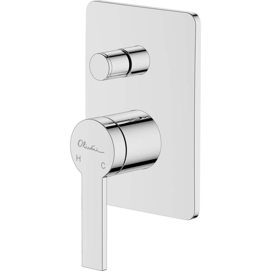 Barcelona Chrome Wall Mixer with Diverter