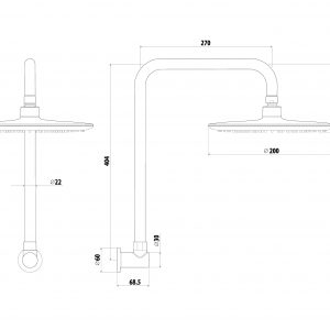 Elle Stainless Steel Gooseneck Shower