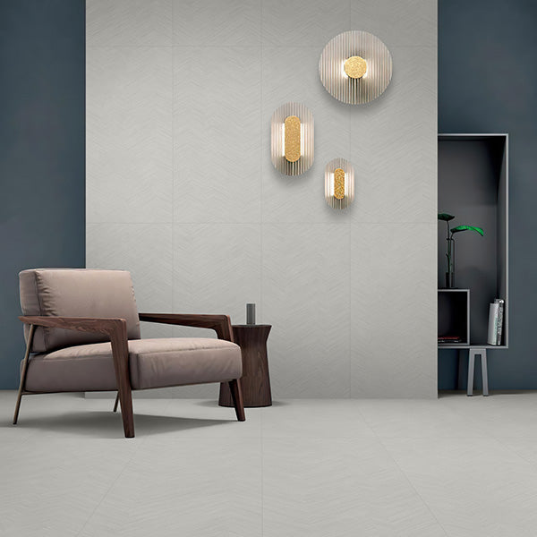 Kiro Light Grey Textured Tile