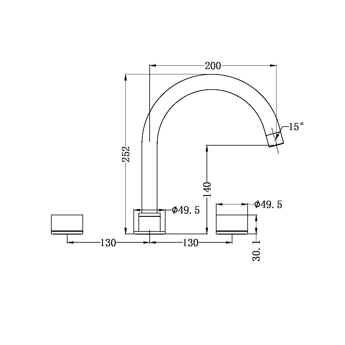 Kara Matte Black Bath Set