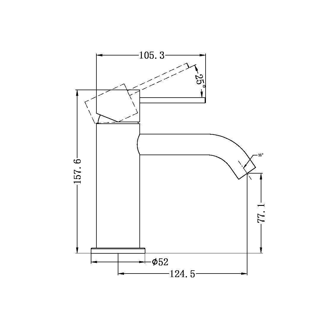 Mecca Matte White Basin Mixer