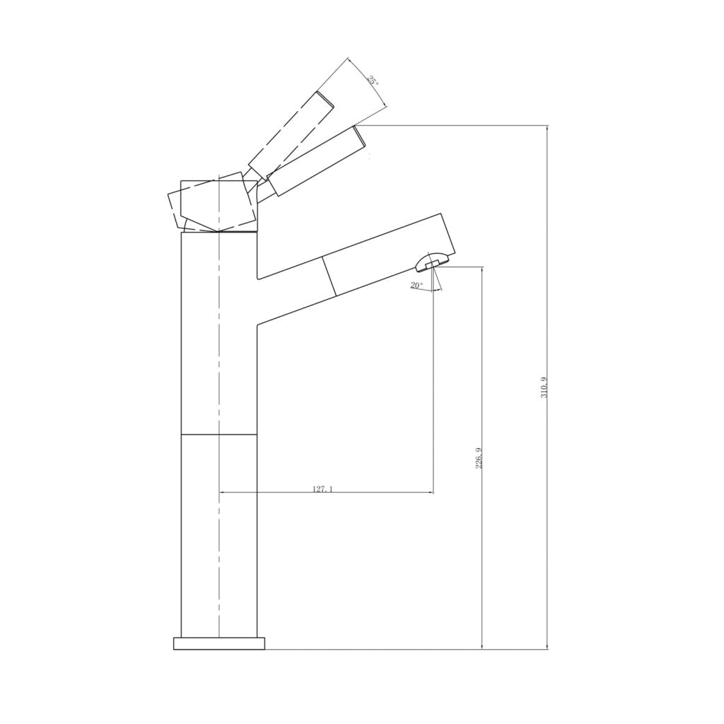Dolce Chrome Tall Basin Mixer