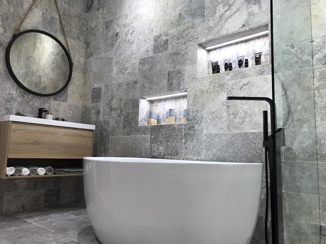 Silver Travertine Tumbled