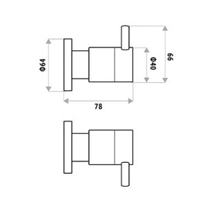 Elle Matte Black Wall Top Assembly