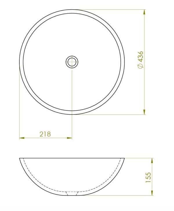 Bowl Vessel Basin - ceramica living mock up