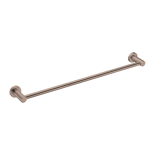 Mecca Brushed Gold Single Towel Rail 600mm
