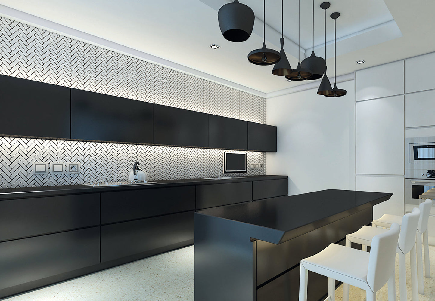 Konyic Herringbone White