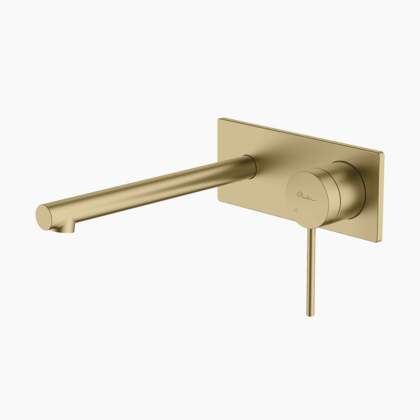Venice Classic Gold Straight Wall Mixer Set