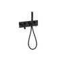 Mecca Matte Black Wall Mounted Bath Mixer with Handshower