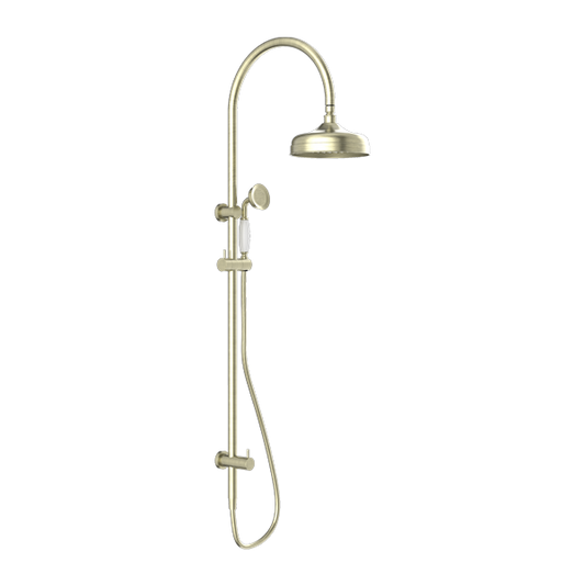 York Aged Brass Shower with Metal Hand Shower