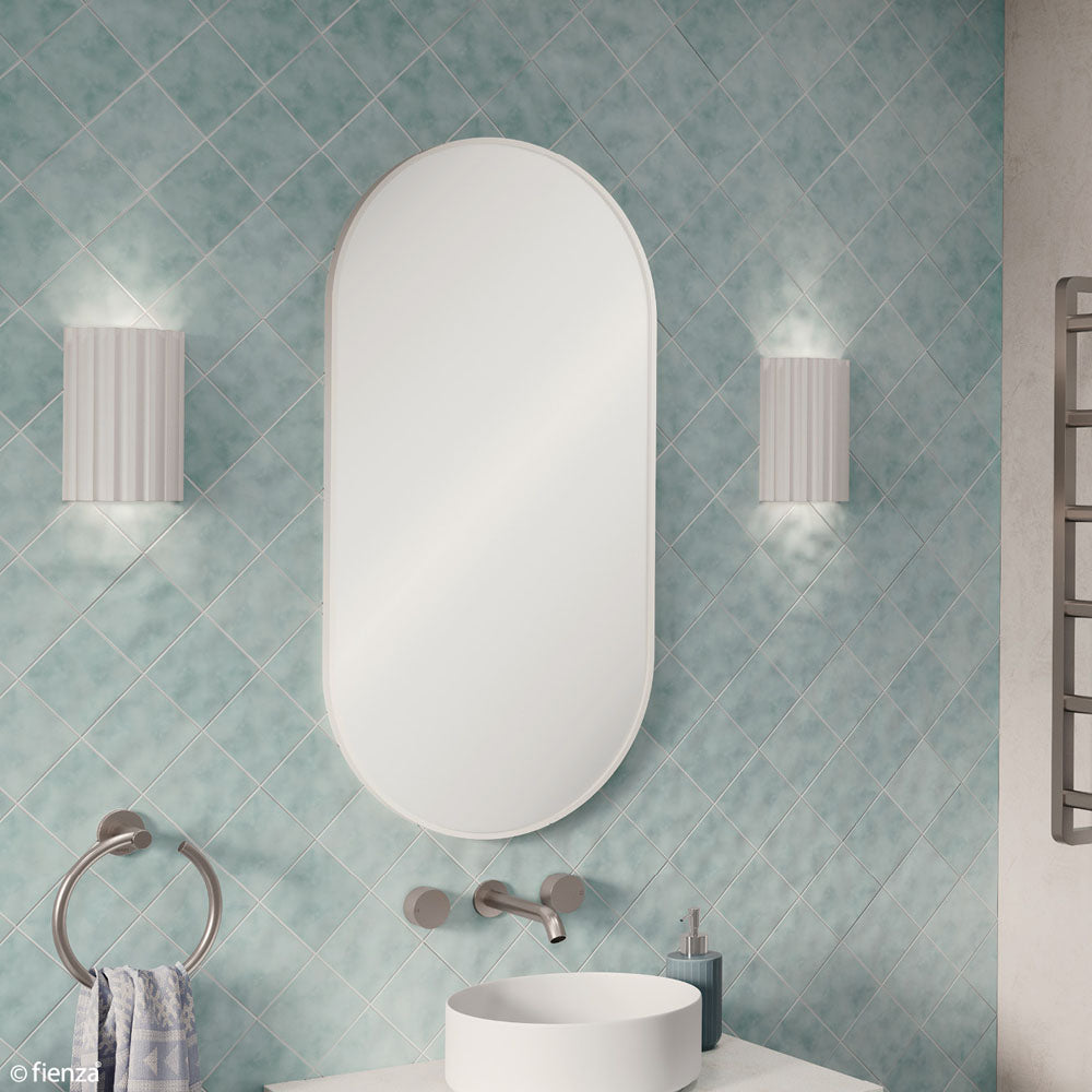 Empire Matte White Framed Mirror, 450 x 900mm