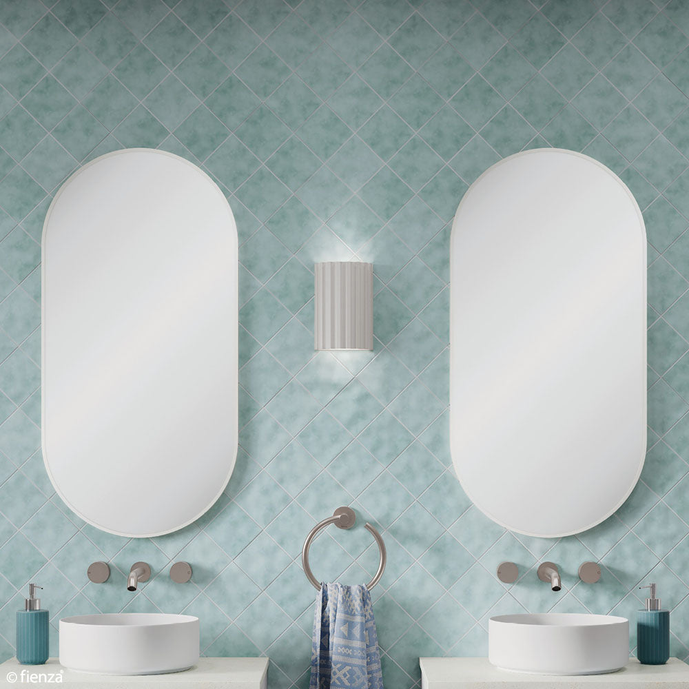 Empire Matte White Framed Mirror, 450 x 900mm