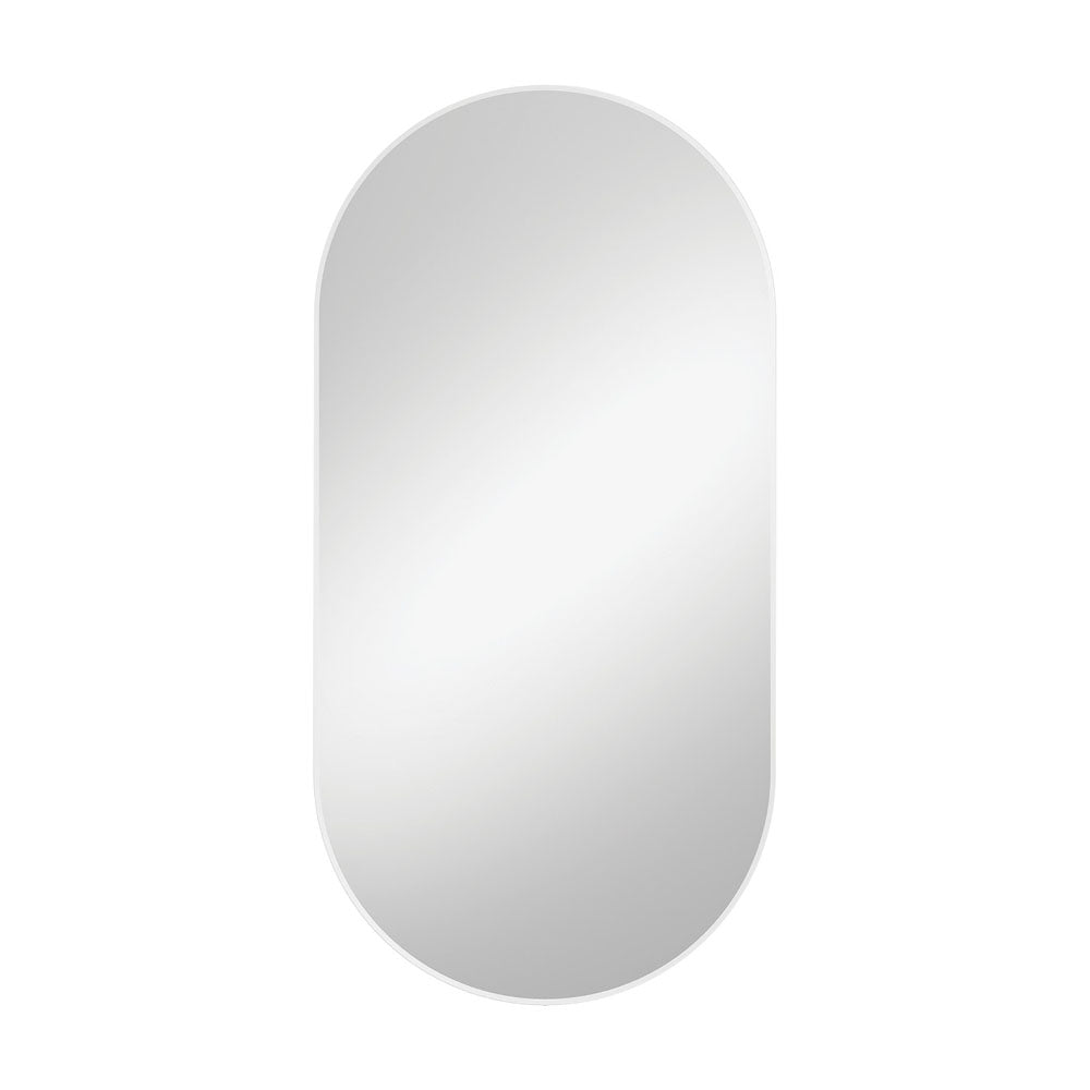 Empire Matte White Framed Mirror, 600 x 1200mm