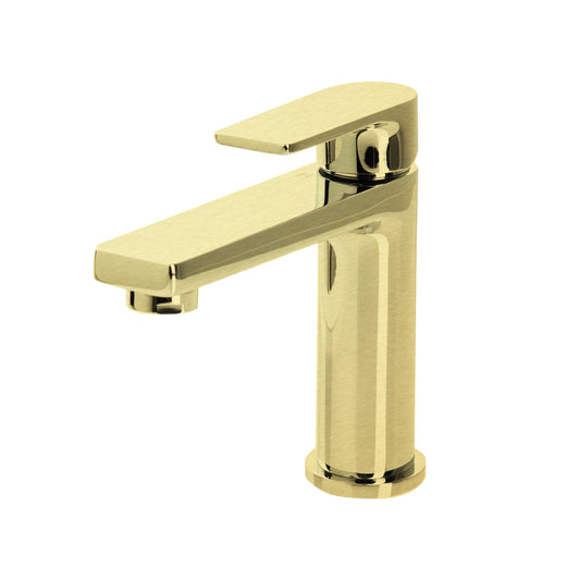 The Gabe Brushed Gold Leva Basin Mixer