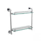 Loui Matte Black Double Glass Shelf