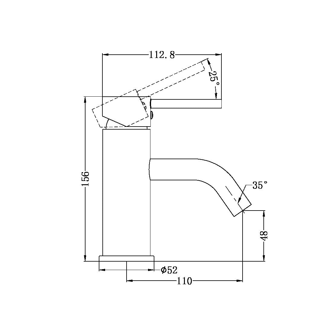 Dolce Matte Black Basin Mixer