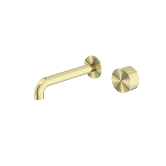 Kara Progressive Brushed Gold Wall Basin Set 160mm Spout