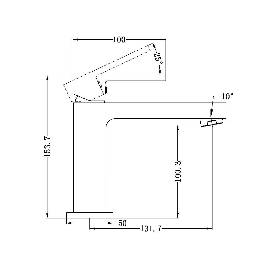 Ecco Brushed Nickel Basin Mixer