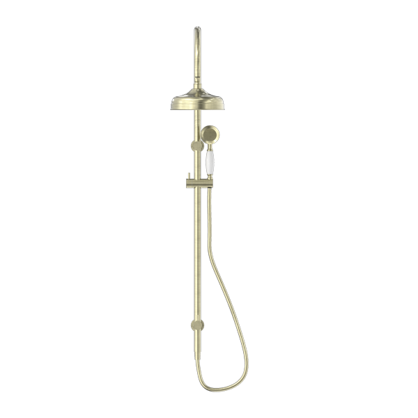 York Aged Brass Shower with Metal Hand Shower