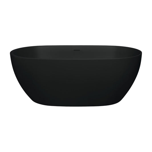 Luciana 1500 Matte Black Stone Bath