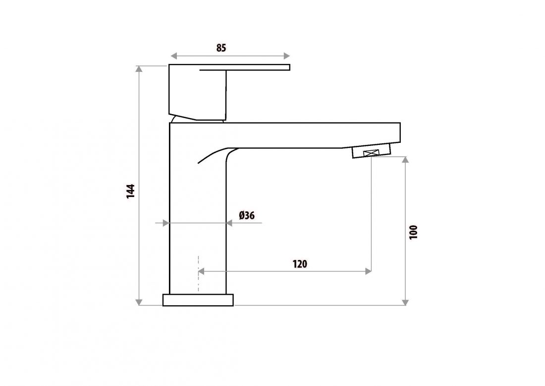 The Gabe Chrome Basin Mixer