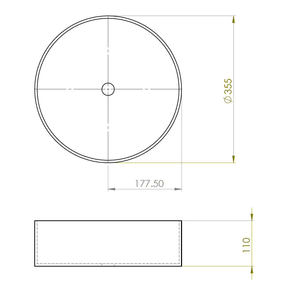 Baby Round Vessel Basin - ceramica living mock up