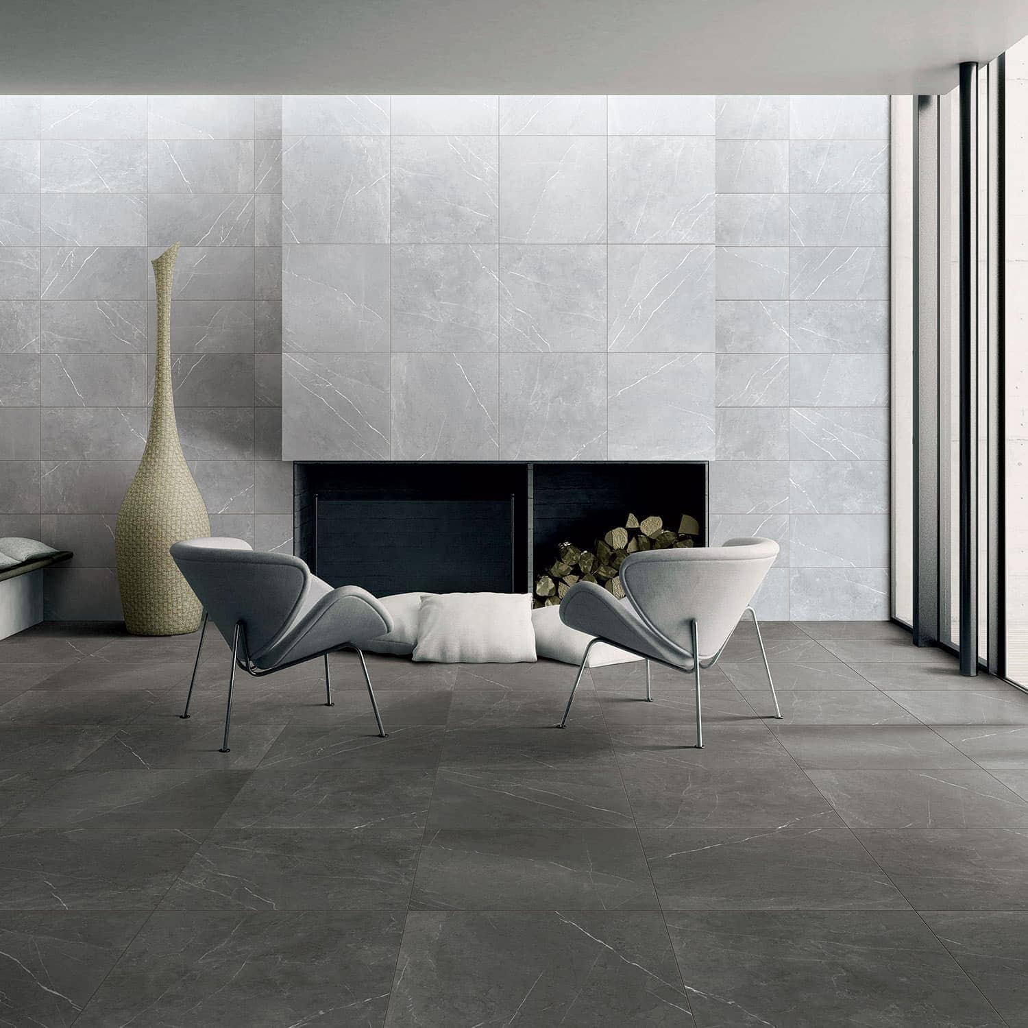 Breccia - ceramica living mock up