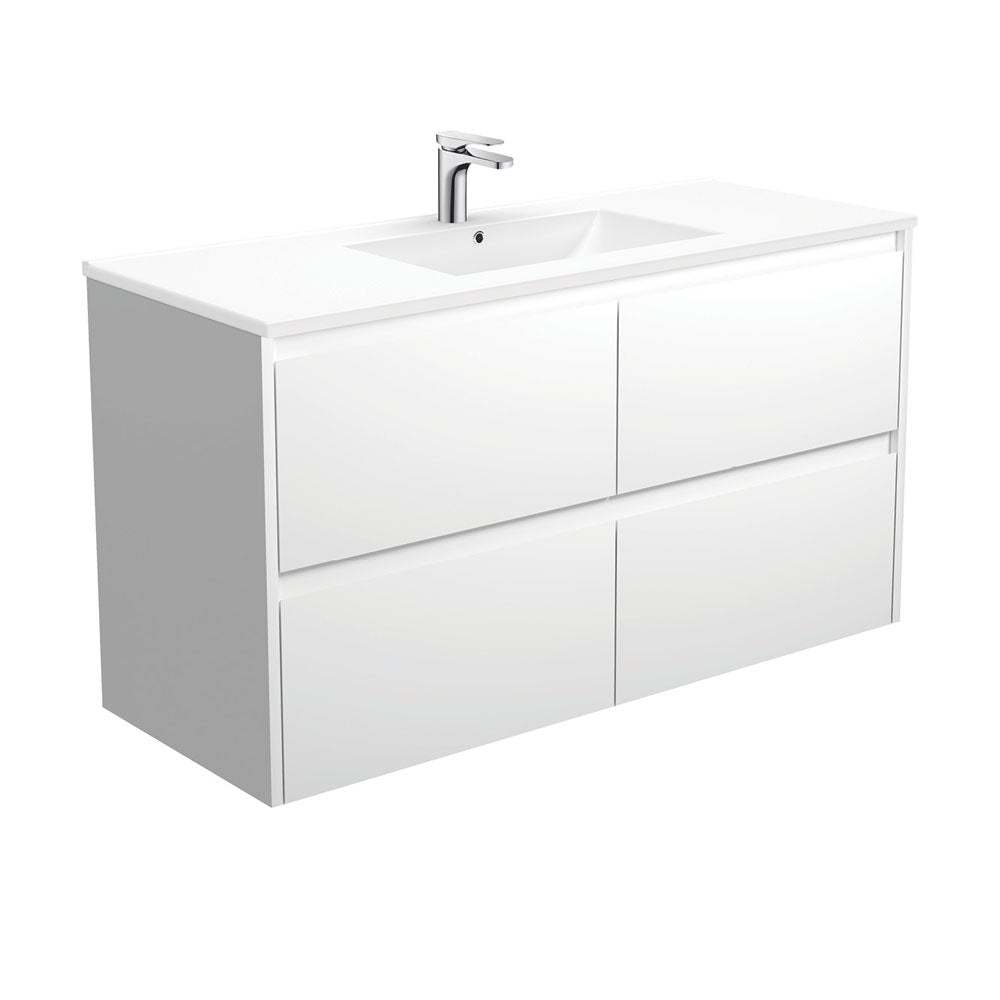 Dolce Amato 1200 Satin White Wall-Hung Vanity