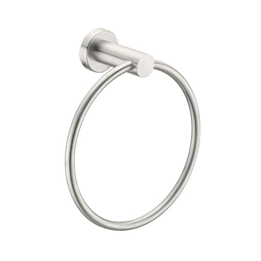 Mecca Brushed Nickel Towel Ring