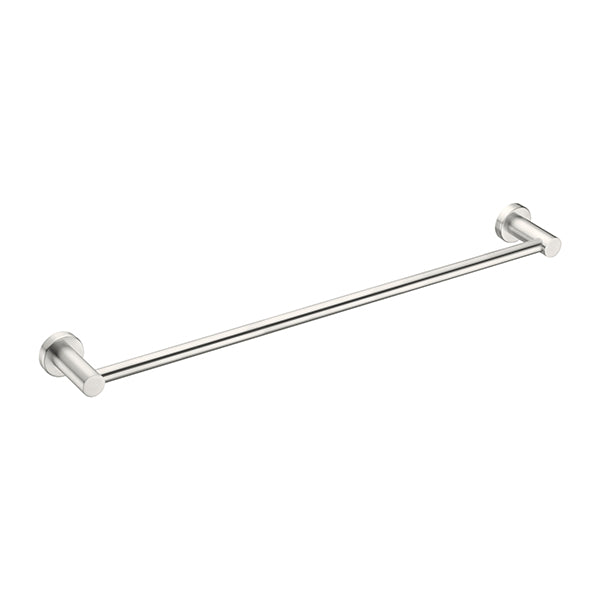 Mecca Brushed Nickel Single Towel Rail 600mm