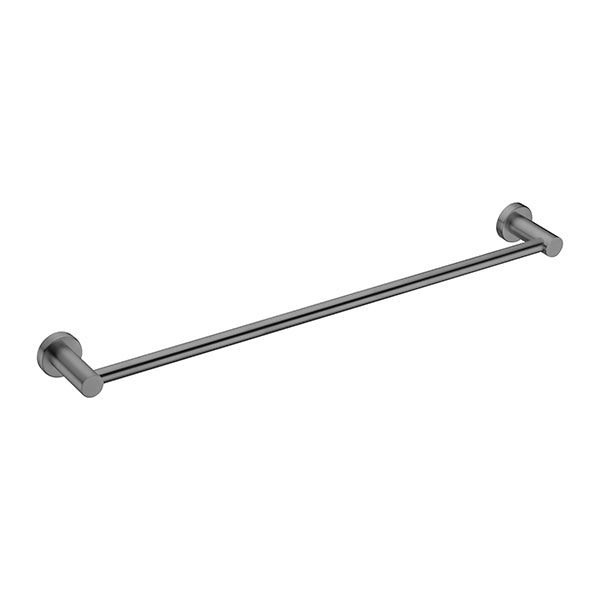 Mecca Brushed Nickel Single Towel Rail 600mm