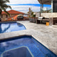 Silver Tumbled Travertine Pool Copping