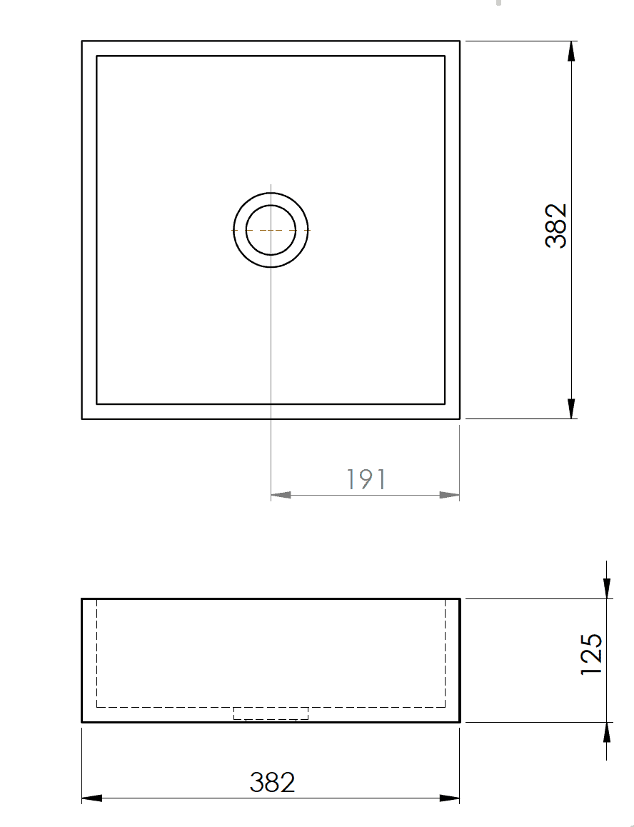 Square Vessel Basin - ceramica living mock up