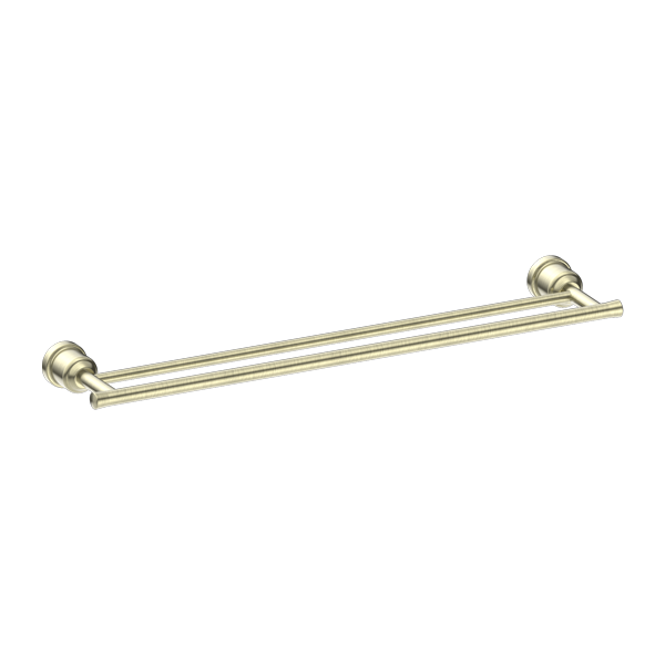 York Aged Brass Double Towel Rail