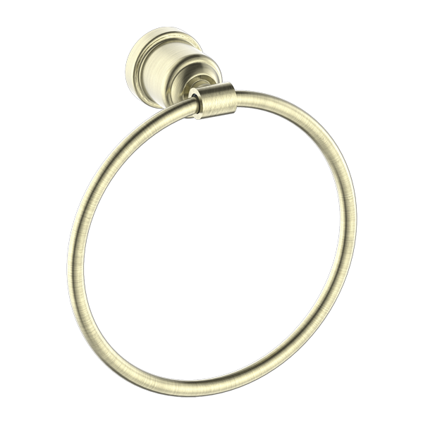 York Aged Brass Towel Ring